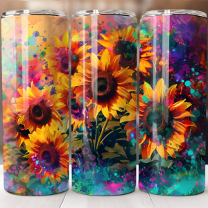 טאמבלר מרהיב של חמניות בשיא פריחתן